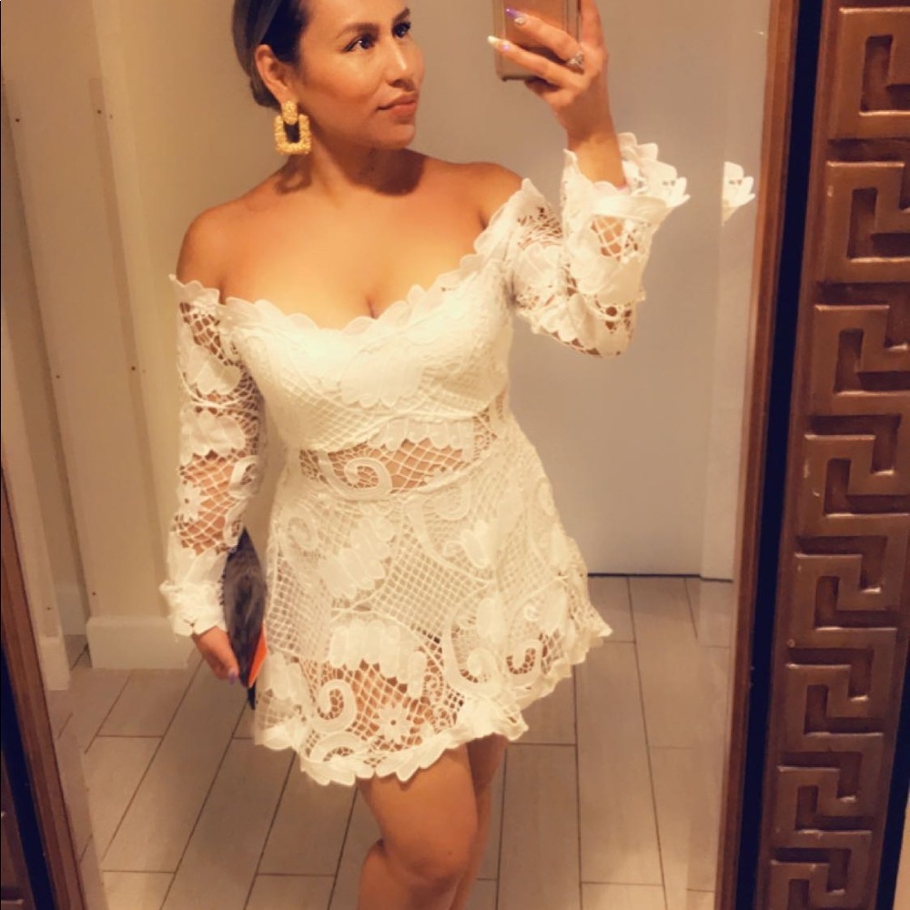 White Lace mini dress